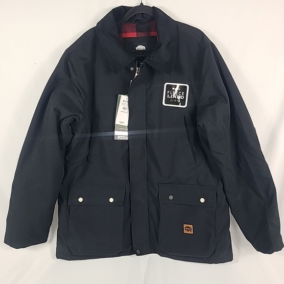 Buffalo Outdoors Other - NWT Buffalo Outdoors Fleece Lined Canvas Chore Barn Jacket Black Sz XXL